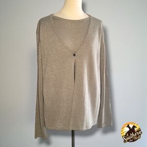 CROFT & BARROW - XL Elegant Silver Gray Light Sweater